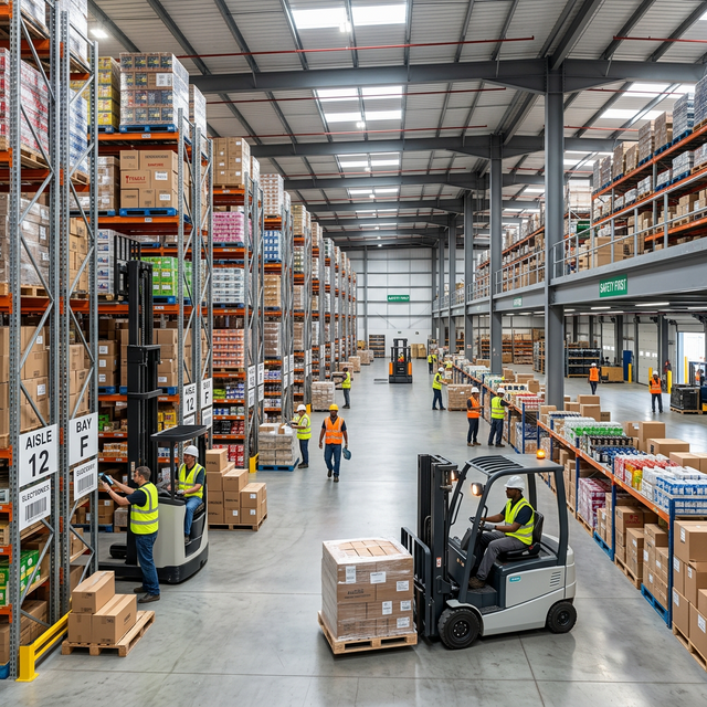 Modern wholesale warehouse representing A2Z Suppliers logistics solutions
